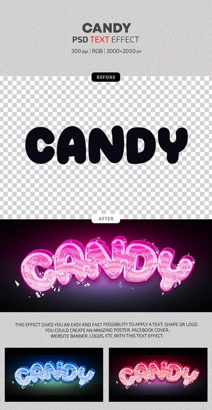 Candy - PSD Text Effects