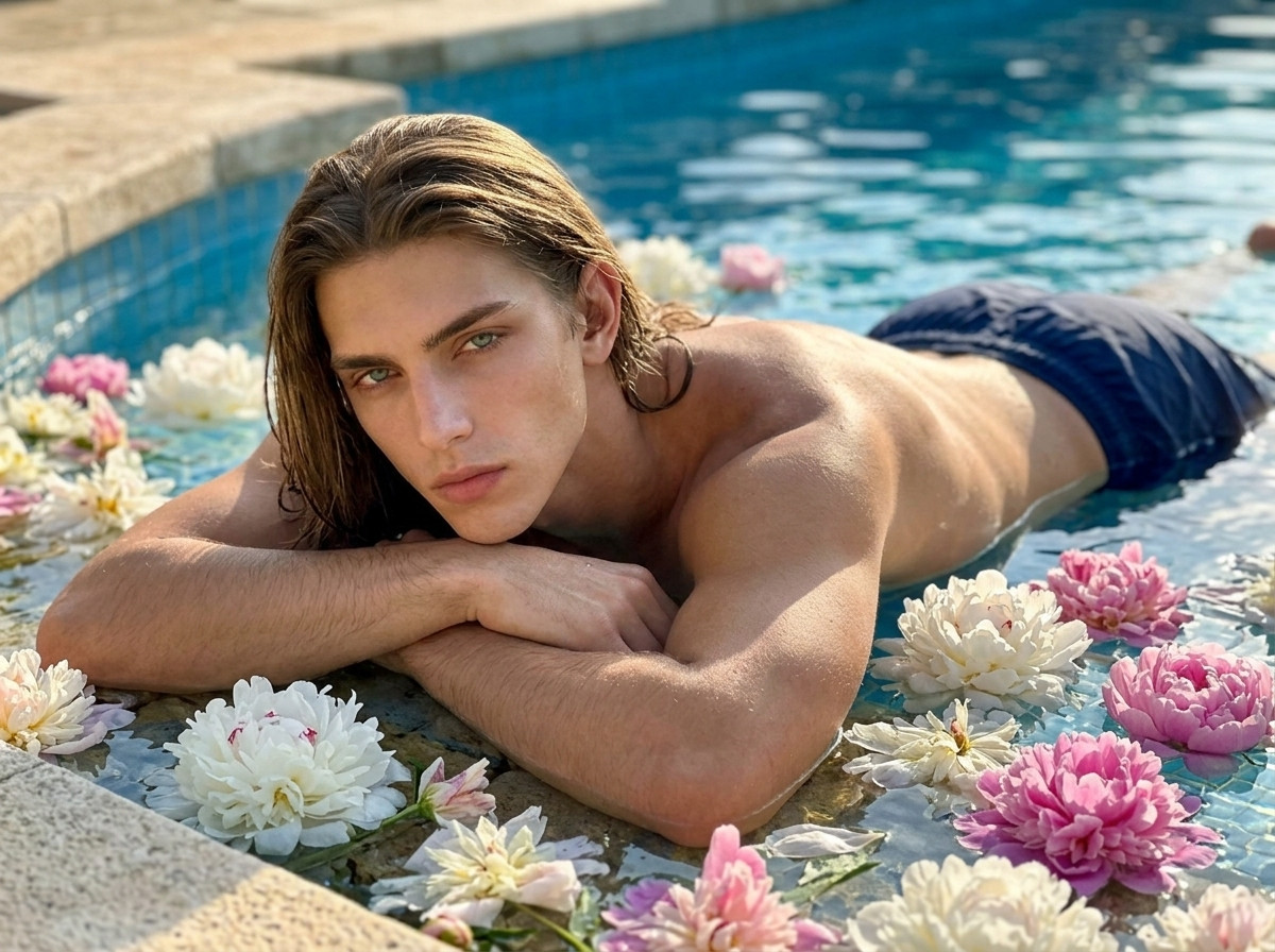 Man lying in swimming pool 202605111946
