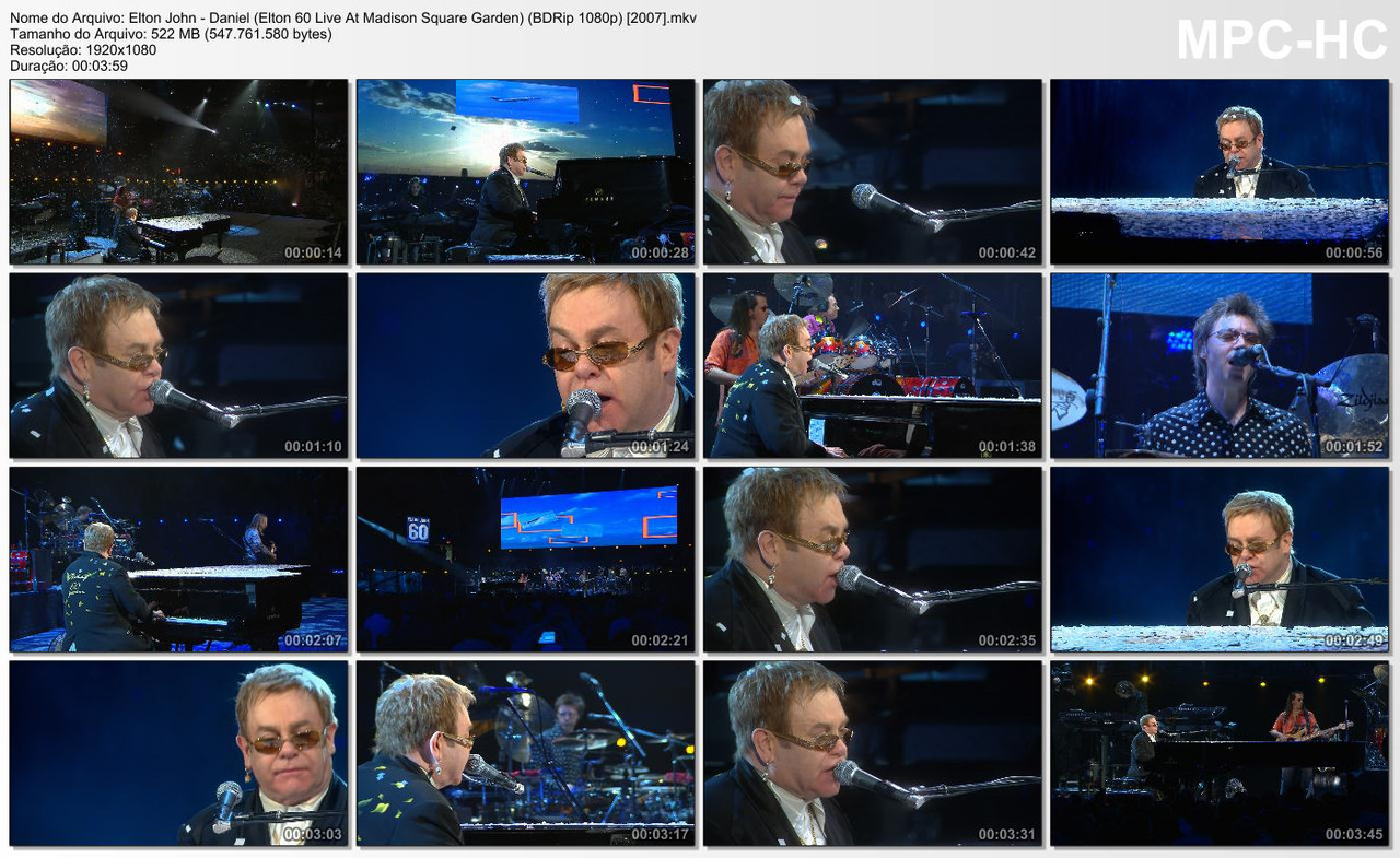 Elton John - Daniel (Elton 60 Live At Madison Square Garden) (BDRip 1080p) [2007]