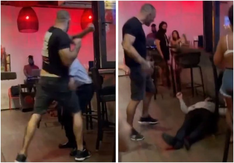 Джо Шилинг нокаутира тежко мъж в бар