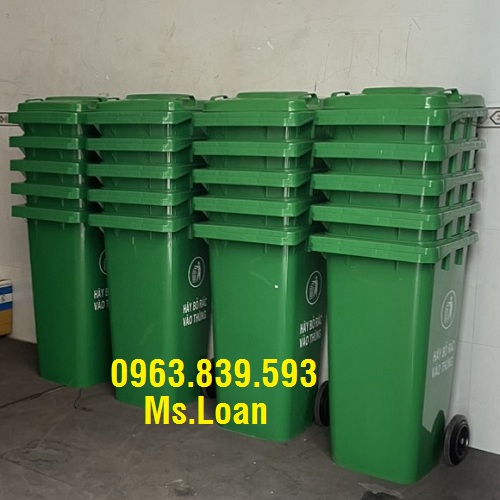 Thùng rác công cộng 120lit nắp kín đựng rác ngoài trời / 0963 839 593 Ms.Loan