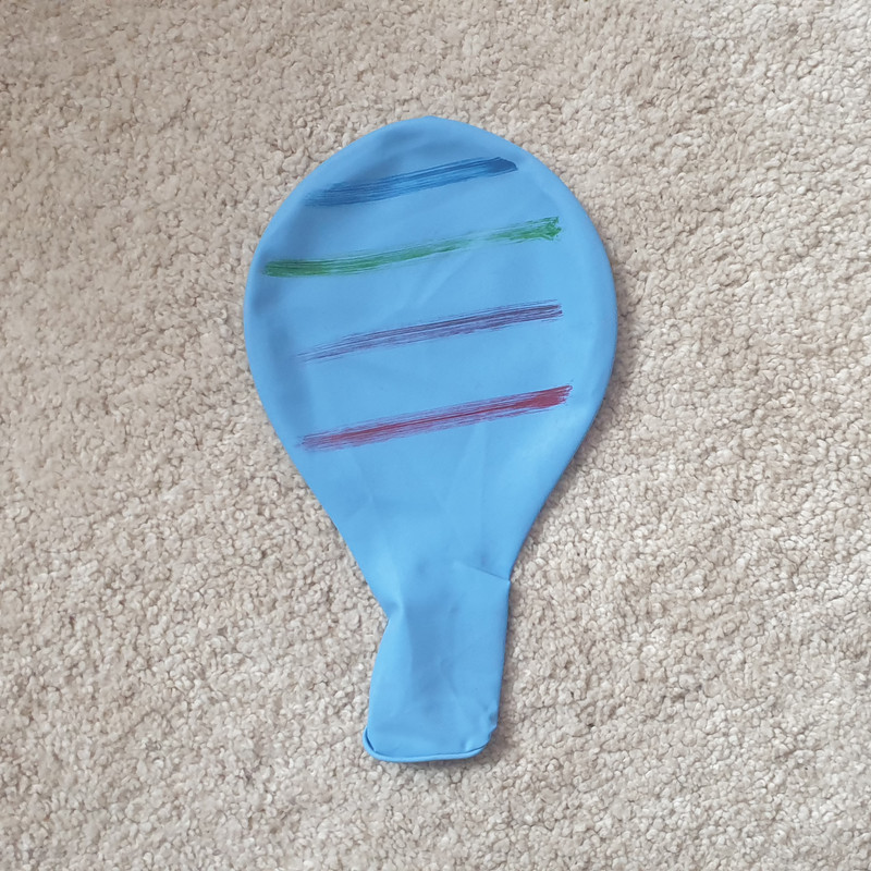 1x 24 inch Sa **NEW STRIPED** Balloon *Mix Colors* Big