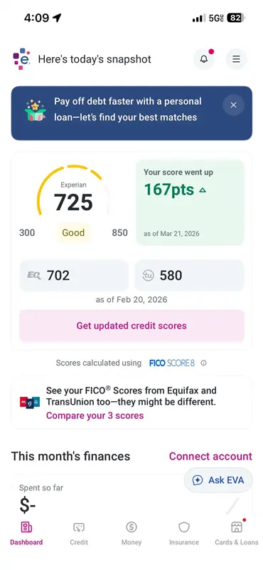 Credit Repair Result