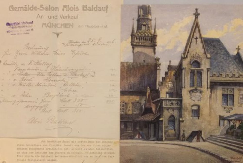 Detalle de la presunta firma de Adolf Hitler