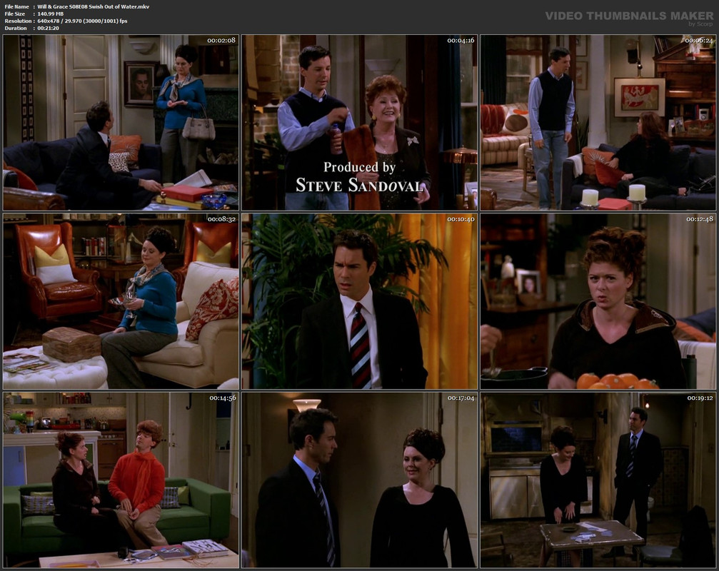 Will & Grace S08E08 Swish Out of Water.mkv