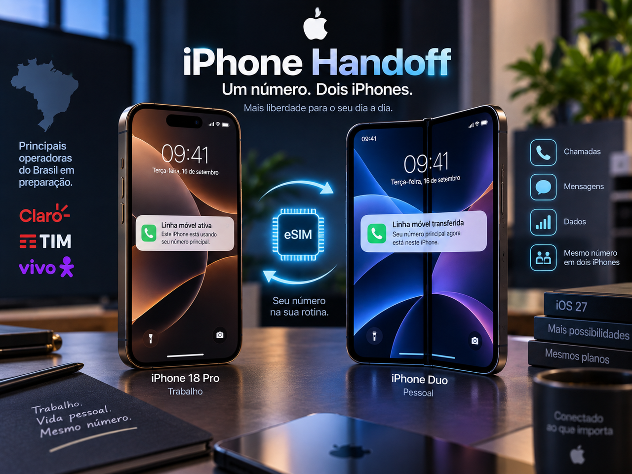 Um número, dois iPhones: Handoff chegará ao Brasil, mas operadoras ainda precisam fazer sua parte