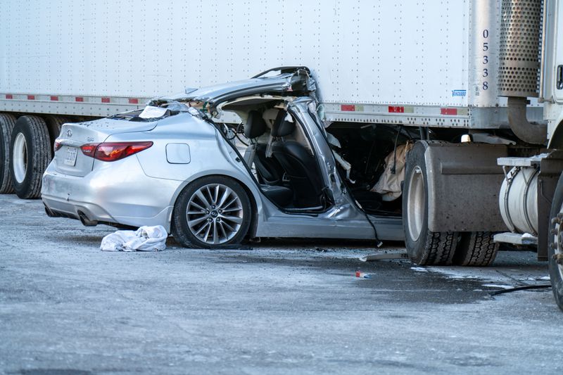 Car collides with 18-wheeler in the Bronx