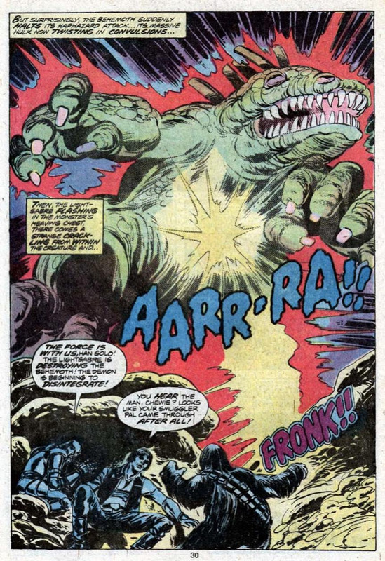 Lightsabers can counteract dark side energy in Sith Alchemy like one did against the Behemoth Marvel