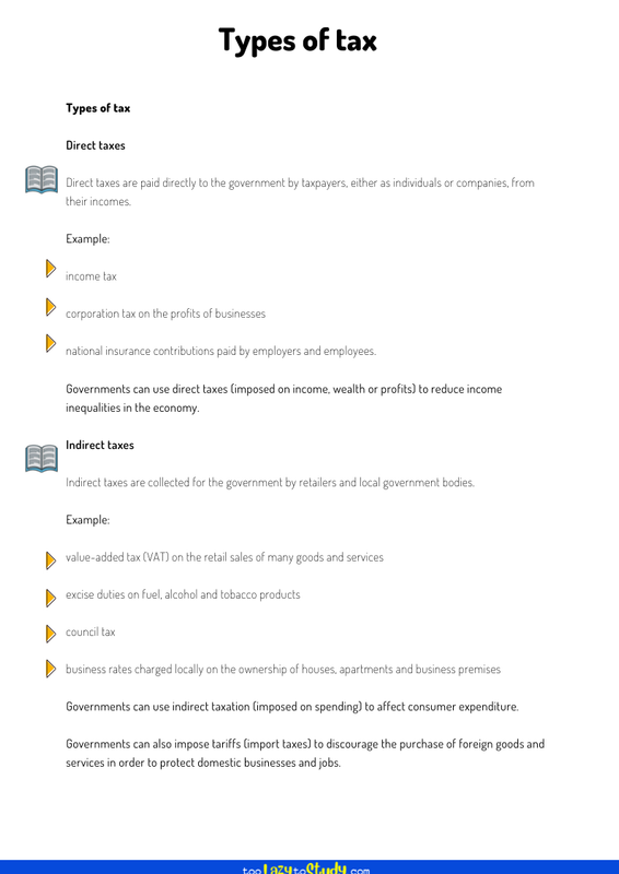 Types of tax