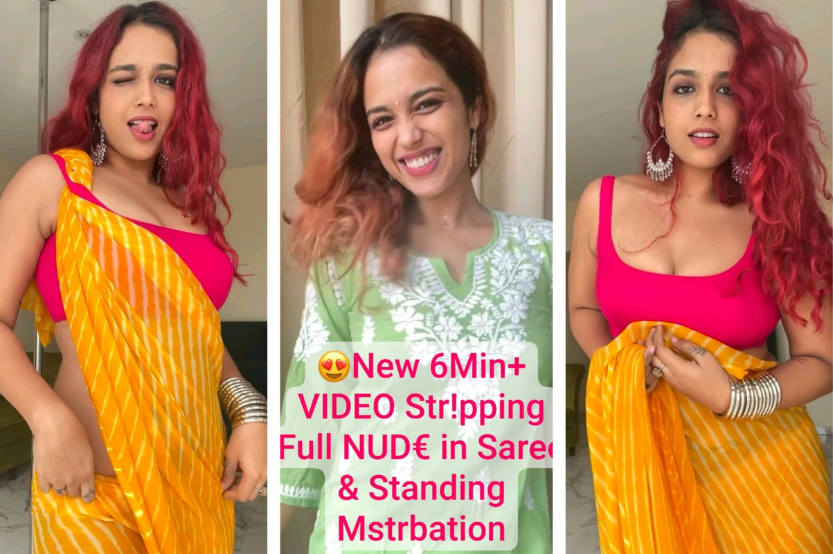 PsyFlora Aka Tara Kudale Stripping Full Nude in Saree & Standing Masterbation