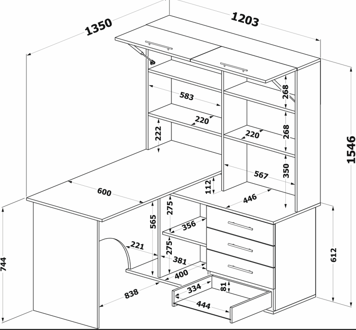 Компьютерный стол Астон