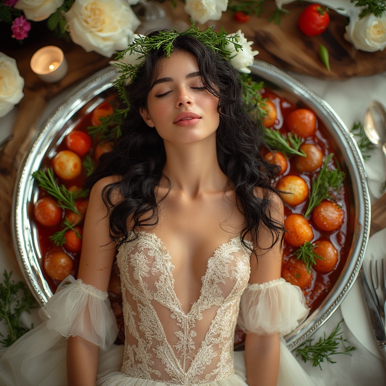 Garden wedding Black hear dream to be eaten 0 13