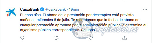 aviso caixabank pago paro juliio 2022