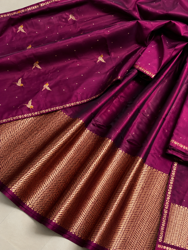 Copper Guna mixpat mekhela chador assamese Mekhala Chador Sador By Kamdar