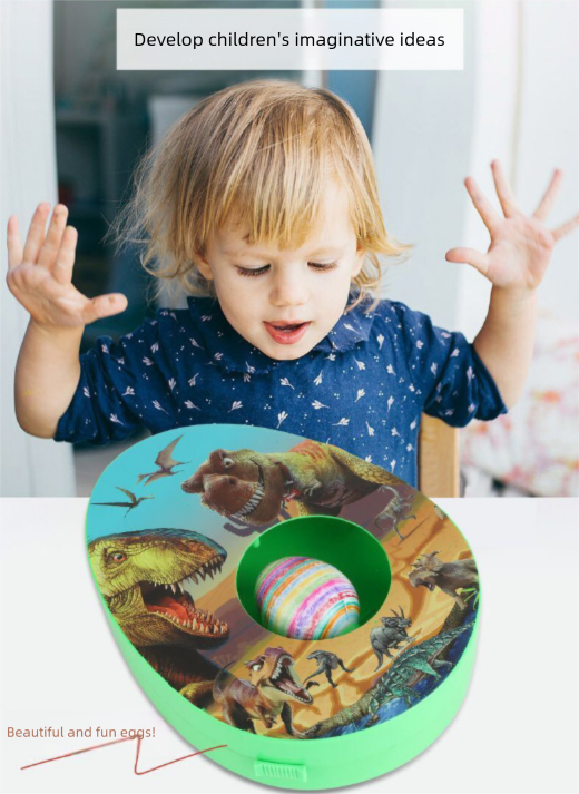 Easter Egg Decorating Kit Electric DIY Dinosaur Century Painting Machine with 8 Markers and 3 Toy Eggs Jurassic Set
