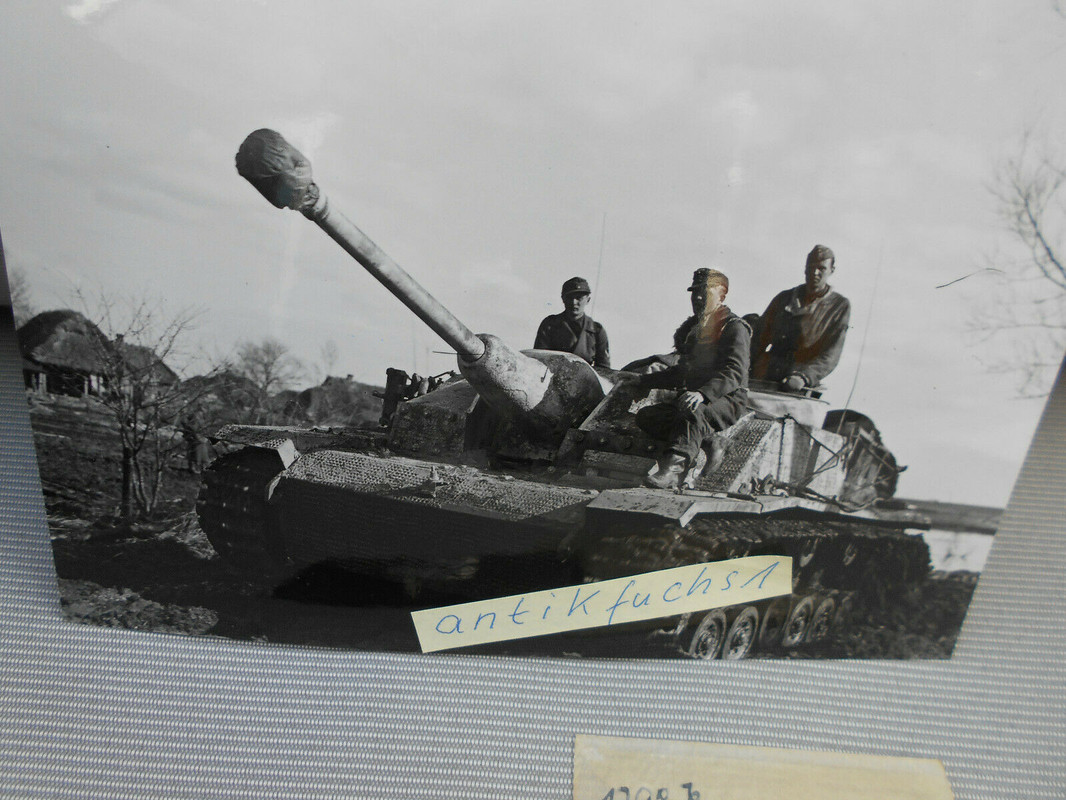 Panzer Sturmgeschütz mit Zemerit u.Saukopf im Kurland-Kessel 1945