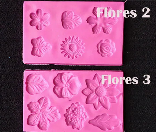 Molde flexible flores girasol margarita rosa y hojas para pasta