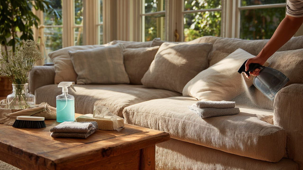 Подготовка дивана к чистке: осмотр обивки и сбор инструментов