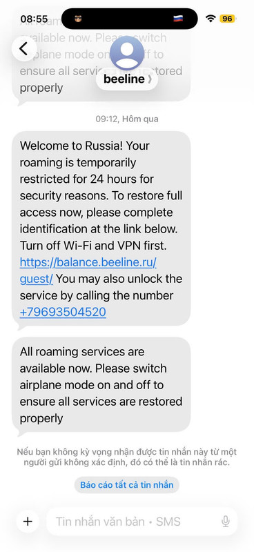 Hướng dẫn KYC eSIM Nga bước 2