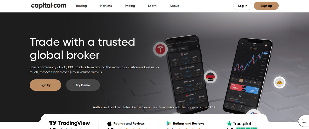 Capital com thailand cysec regulated cfd broker with ai trading technology.