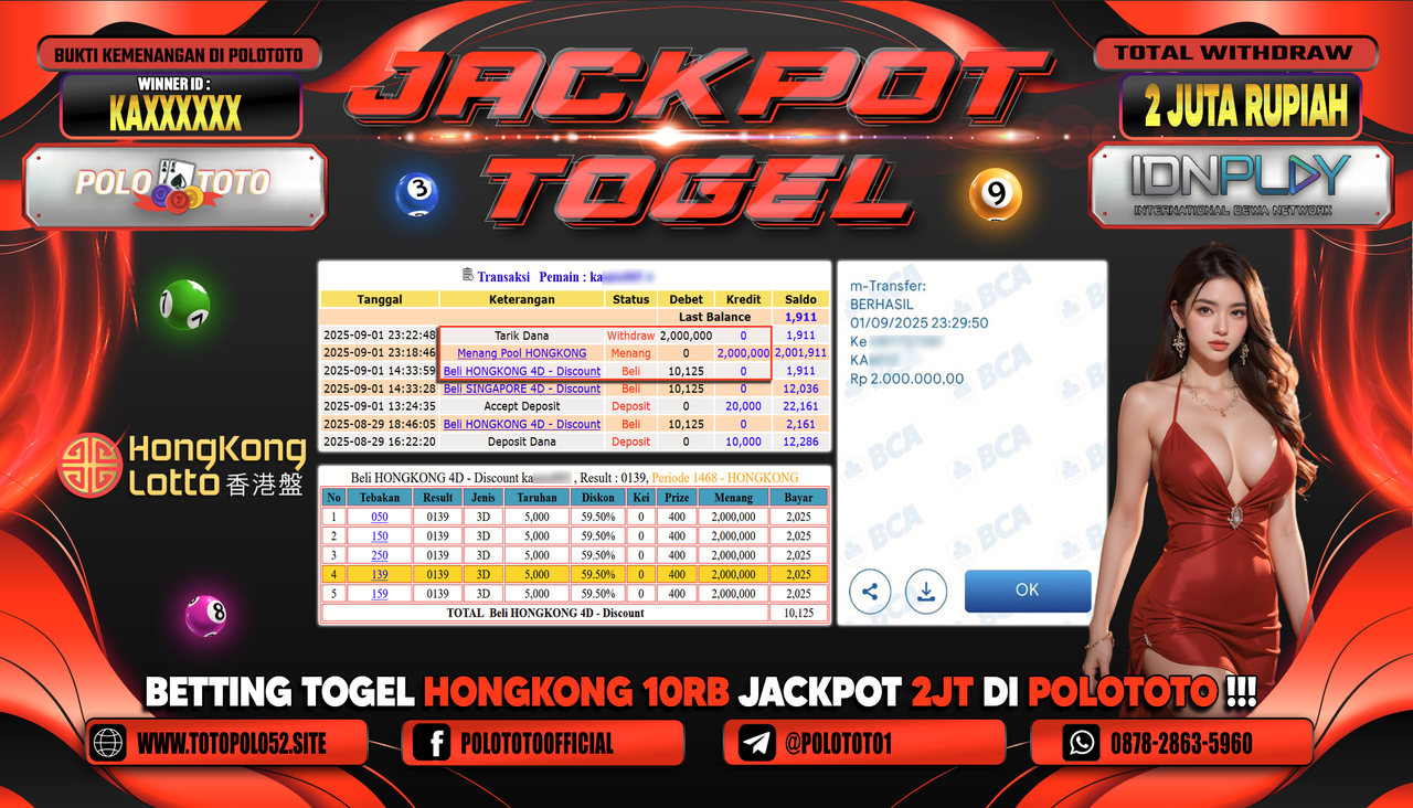 POLOTOTO JACKPOT TOGEL HONGKONG LOTTO Rp.2.000.000,-