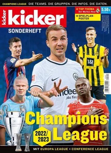 Cover: Kicker Magazin Sonderheft Champions League 2022-2023