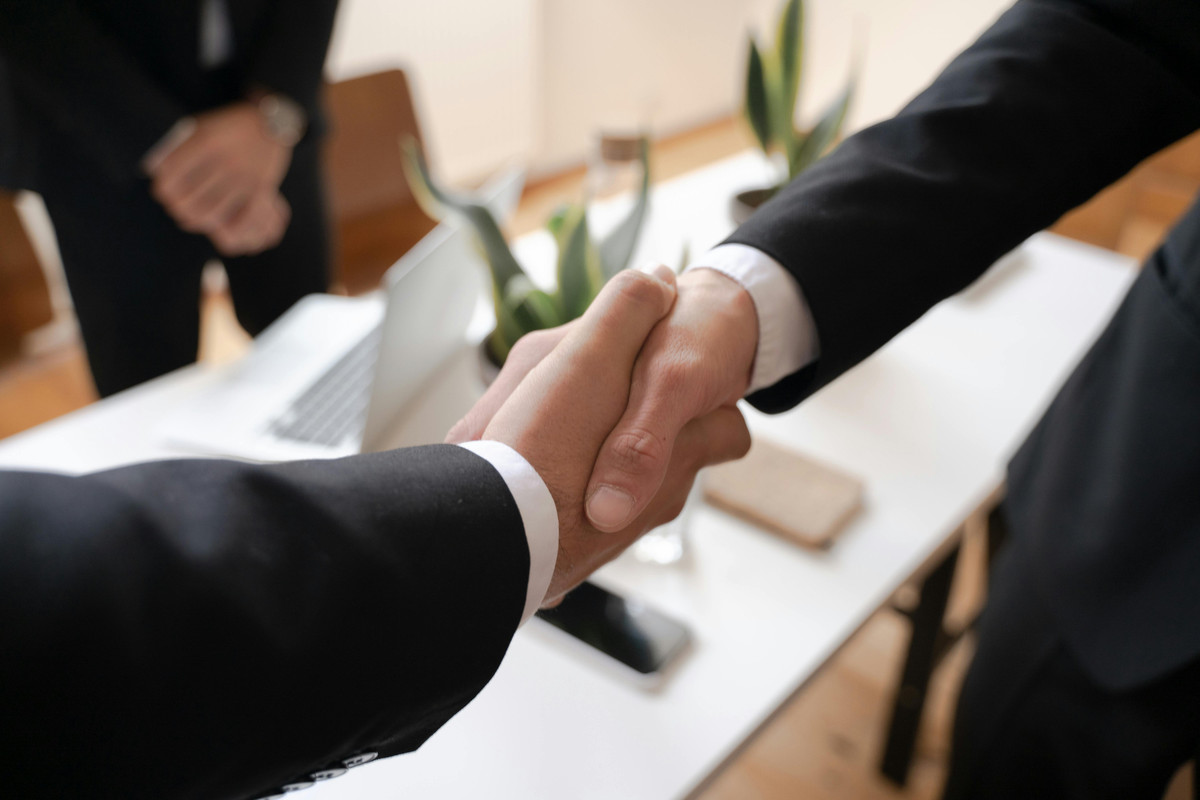 Handshake between business partners