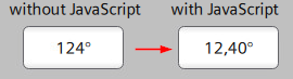 Display an integer value in an IO field with decimal places Display an integer value in an IO field with decimal places