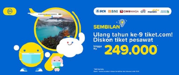 Promo ulang tahun ke-9 tiket.com