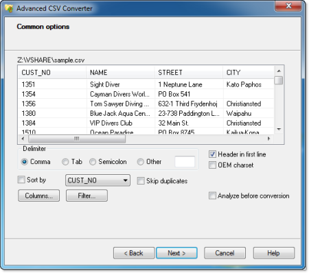Advanced CSV Converter 7.29 Advanced CSV Converter 7.29