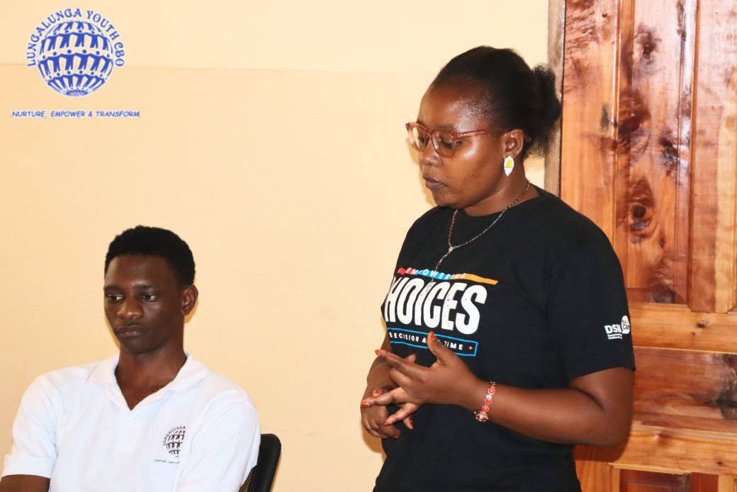 Female LYCBO Leader giving a speech