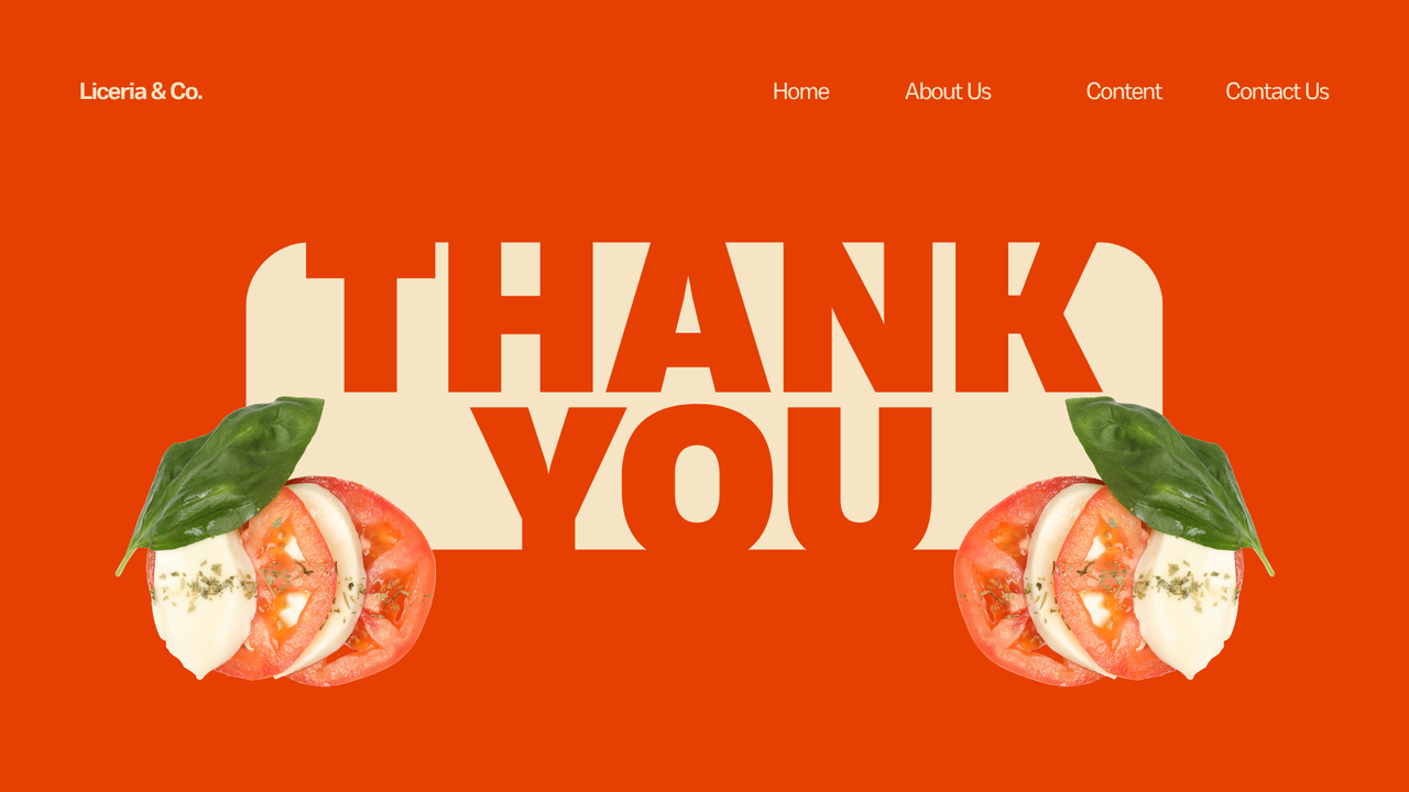 Orange and Cream Playful Pizza Presentation