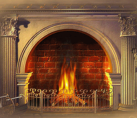 3D Realistic Fireplace Screen Saver