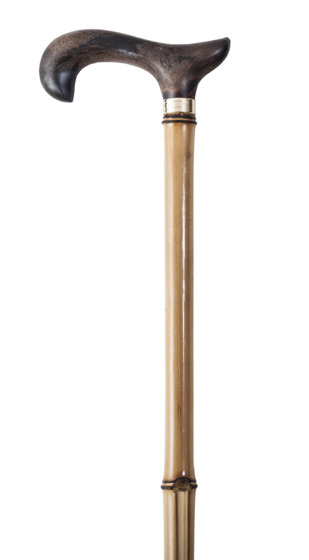 PARROT PEREQUE WALKING STICK CANE BAMBOO WOOD STICK GOLD COLOUR COLLAR 37/" STICK