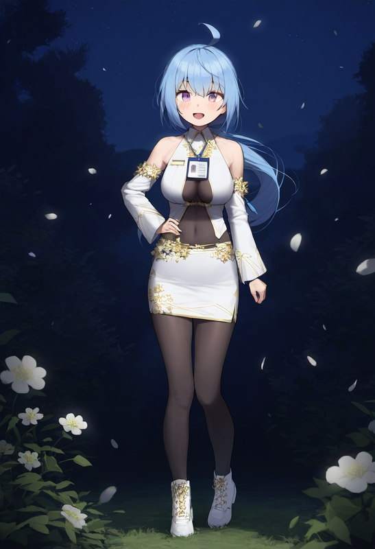 1girl, younger, looking at viewer, healthyman, blue hair, low ponytail, ahoge, l s-2570037611