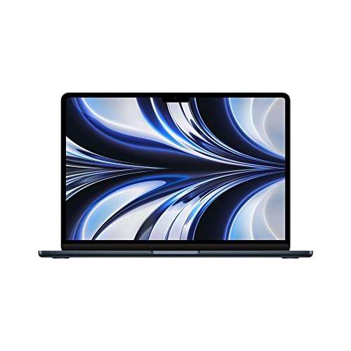 Amazon: Apple 2022 MacBook Air M2 : Pantalla Liquid Retina de 13.6 Pulgadas, 8GB de RAM, Almacenamiento SSD de 256 GB, Azul Medianoche 
