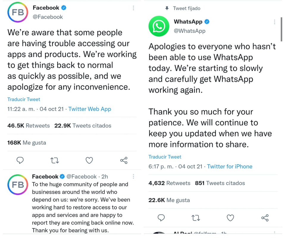 Mark Zuckerberg se disculpa por los fallos de Facebook, Instagram y WhatsApp