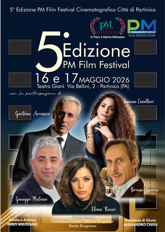 PM FILM FESTIVAL di Partinico: Parte la quinta edizione per far tornare la passione per il cinema 1 PM film festival locandina