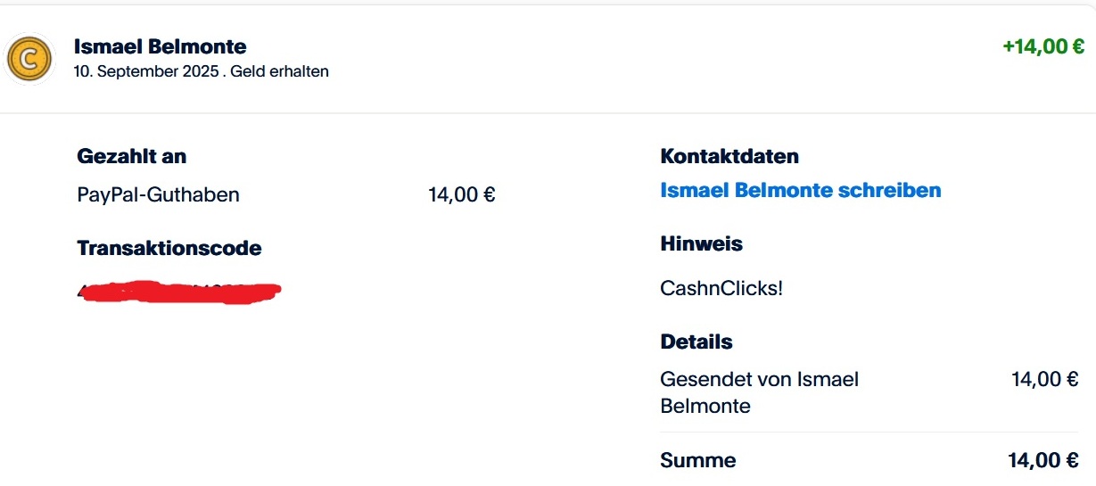 Payment proof