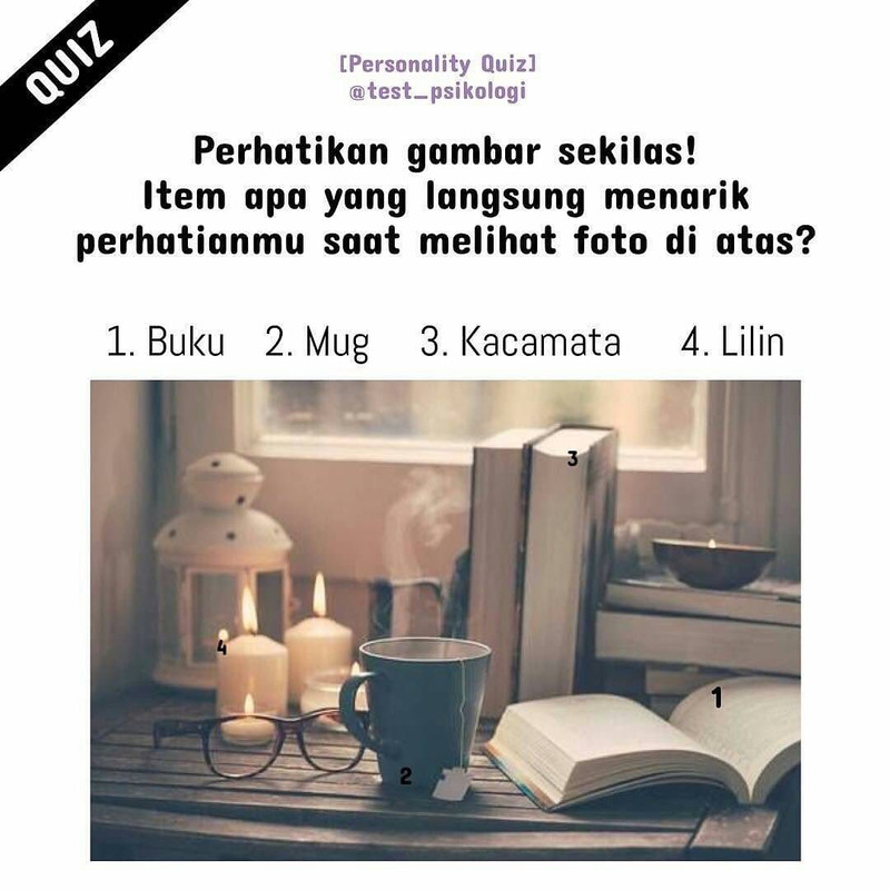 Tes Kepribadian - Benda pertama yang menari perhatianmu