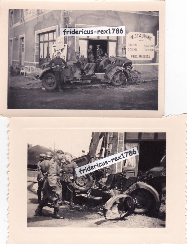 Frankreich 1940 Unfall schwerer Zusammenstoß Küb