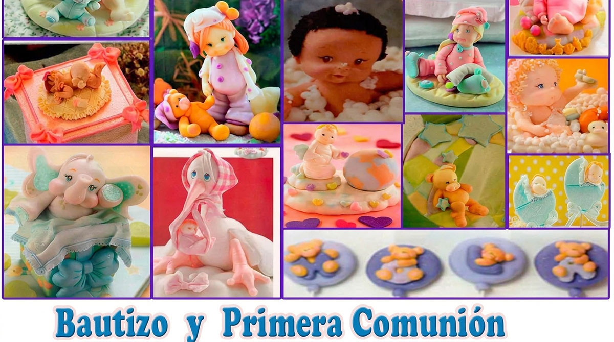 Curso recuerdos de bautizo primera comunion con pasta porcelanicron revista 