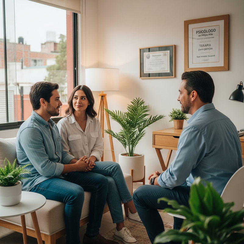 Pareja reconciliándose