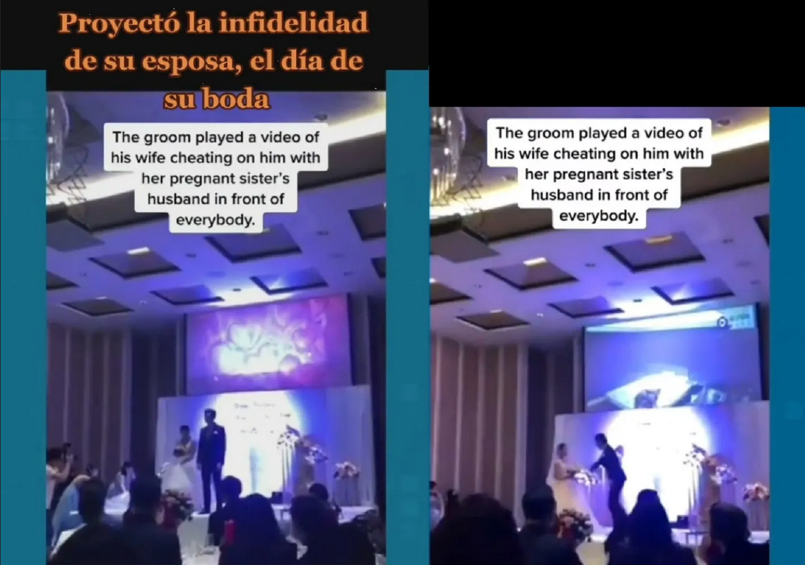 Joven proyecta videos XXX de su novia infiel el día de su boda y se hace viral