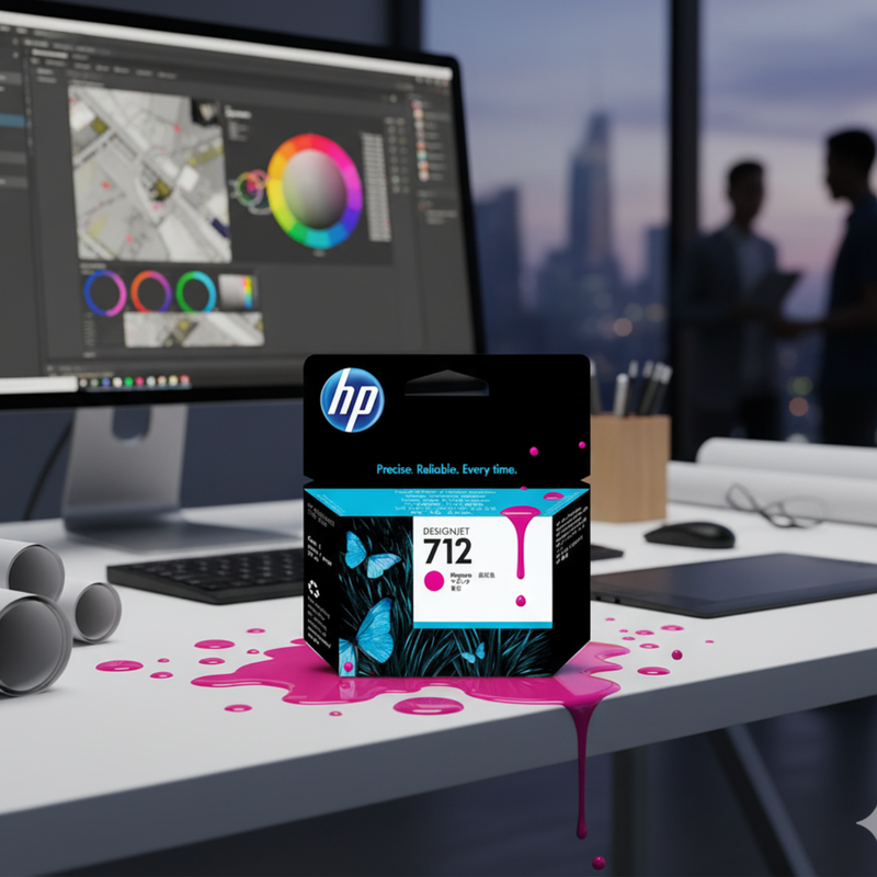 Cartucho De Tinta Hp 712 Magenta Pluk 29Ml 3Ed68A