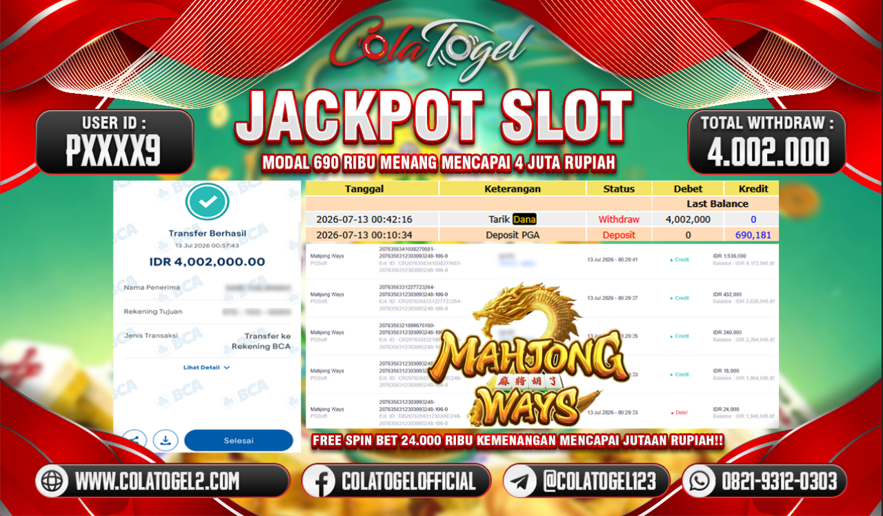 JACKPOT SLOT GACOR!!