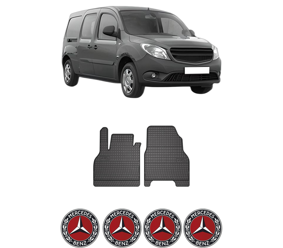 Set covorase presuri MERCEDES-BENZ CITAN Mixto (Double Cabin) (W415) din 2012-2021, auto, din cauciuc thermoplastic, 4 Stickere auto cu MERCEDES-BENZ