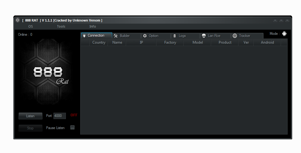 888 RAT ( V 1.1.1) For Windows + Android Cracked