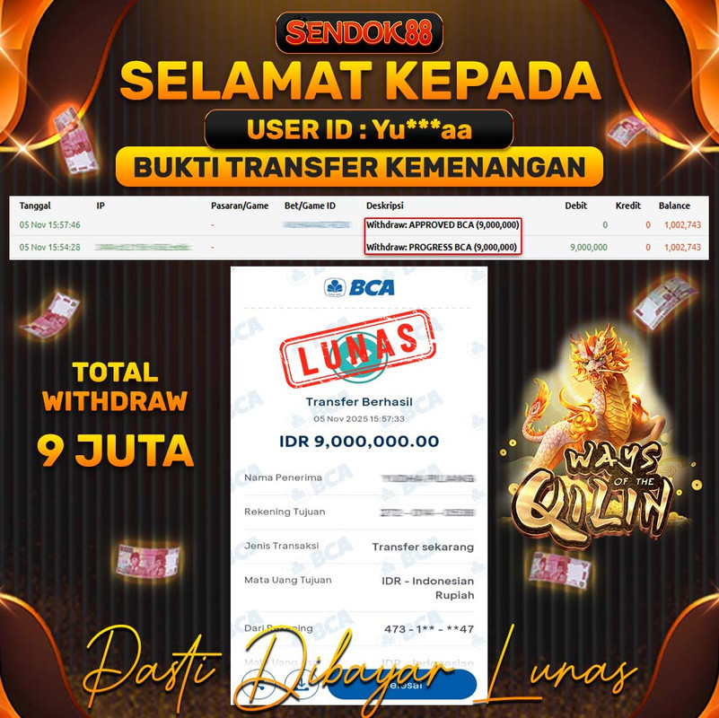 SENDOK88 JEPE! WAYS OF THE QILIN Rp 9.000.000,- LUNAS!