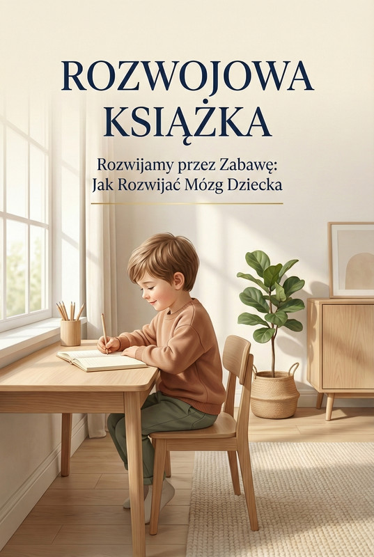 Chłopiec pilnie pisze w zeszycie